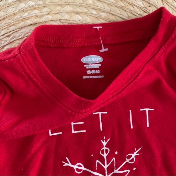 Old Navy 12-18M Let It Snow Cotton LoungeWear  Set - Picture 6 of 11